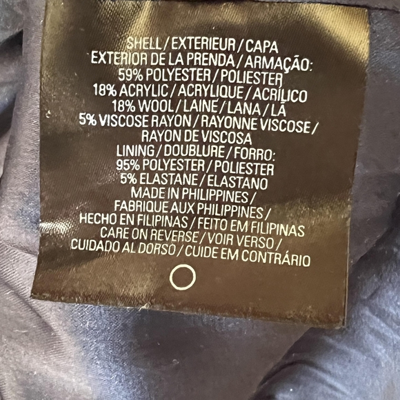 Elie Tahari Woven Tweed Teal Hidden Snap Closure Size 10 - Picture 4 of 5